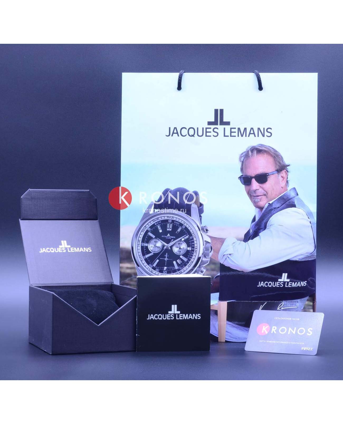 Jacques Lemans Jacques Lemans 1-2087A , наручные мужские часы фото под углом